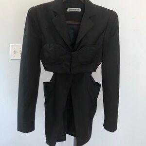 Cut out corset blazer